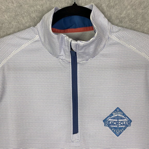 Vineyard Vines Performance Shirt Mens M Sankaty 1/4 Zip Disney Beach Club Resort - Picture 2 of 12